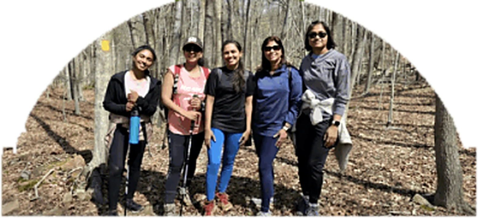 Moms on Mission hiking team